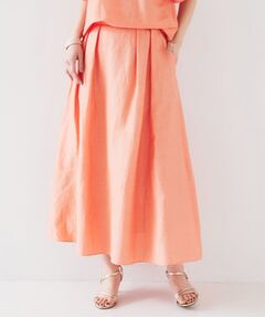 UNTITLED / アンタイトル ロング・マキシ丈スカート | 【セットアップ可能/手洗い可】リネン混フレアスカート