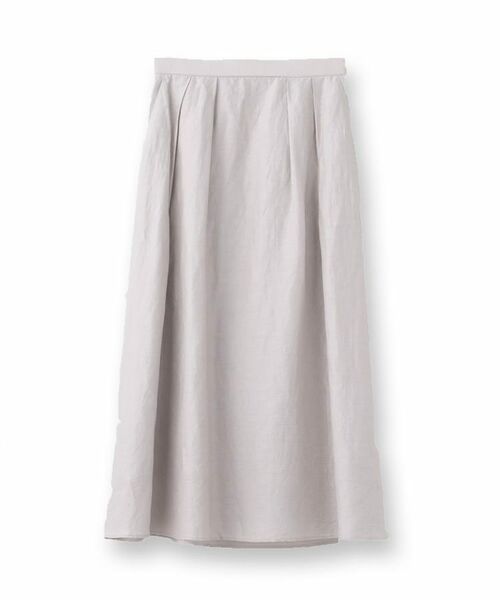 UNTITLED / アンタイトル ロング・マキシ丈スカート | 【セットアップ可能/手洗い可】リネン混フレアスカート | 詳細1