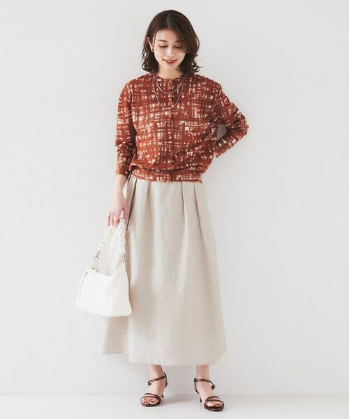 UNTITLED / アンタイトル ロング・マキシ丈スカート | 【セットアップ可能/手洗い可】リネン混フレアスカート | 詳細13