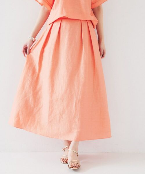 UNTITLED / アンタイトル ロング・マキシ丈スカート | 【セットアップ可能/手洗い可】リネン混フレアスカート | 詳細18