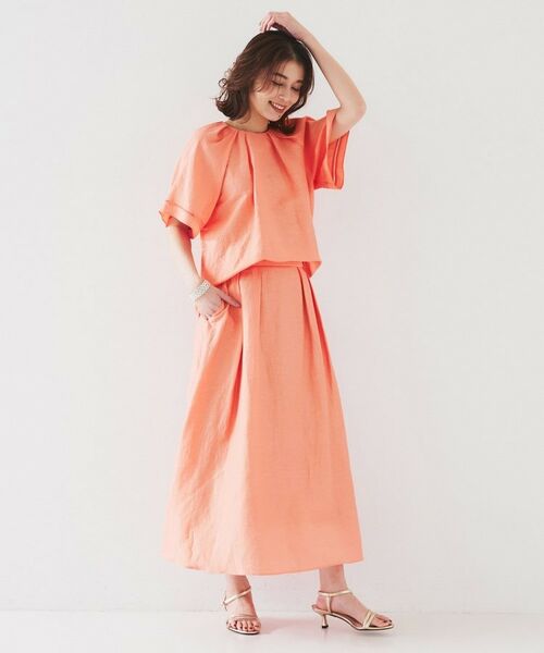 UNTITLED / アンタイトル ロング・マキシ丈スカート | 【セットアップ可能/手洗い可】リネン混フレアスカート | 詳細19