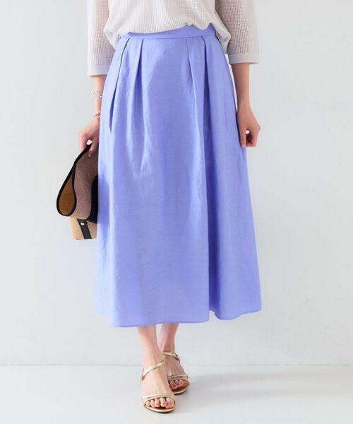 UNTITLED / アンタイトル ロング・マキシ丈スカート | 【セットアップ可能/手洗い可】リネン混フレアスカート | 詳細21