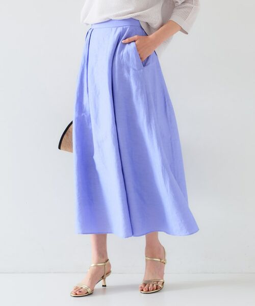 UNTITLED / アンタイトル ロング・マキシ丈スカート | 【セットアップ可能/手洗い可】リネン混フレアスカート | 詳細22