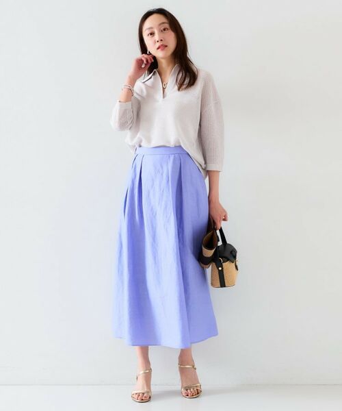 UNTITLED / アンタイトル ロング・マキシ丈スカート | 【セットアップ可能/手洗い可】リネン混フレアスカート | 詳細23
