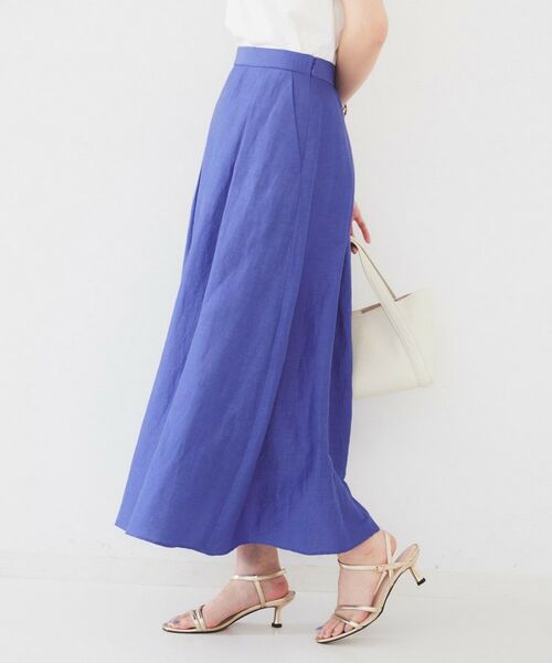 UNTITLED / アンタイトル ロング・マキシ丈スカート | 【セットアップ可能/手洗い可】リネン混フレアスカート | 詳細25