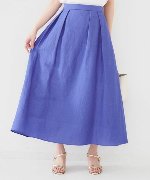UNTITLED / アンタイトル ロング・マキシ丈スカート | 【セットアップ可能/手洗い可】リネン混フレアスカート | 詳細26