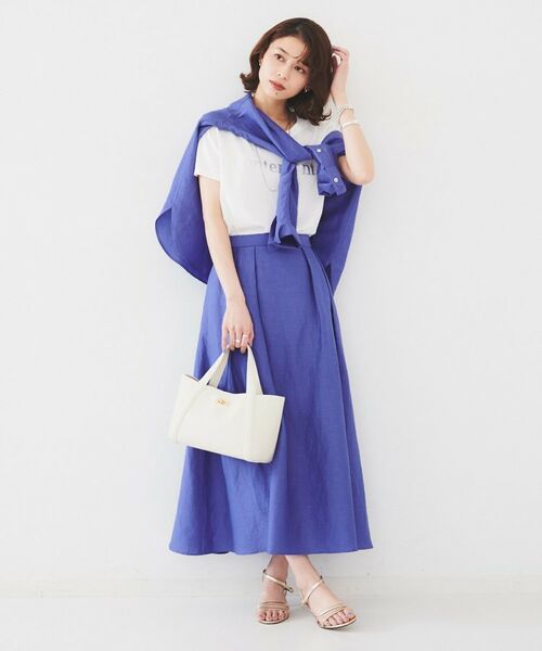 UNTITLED / アンタイトル ロング・マキシ丈スカート | 【セットアップ可能/手洗い可】リネン混フレアスカート | 詳細27