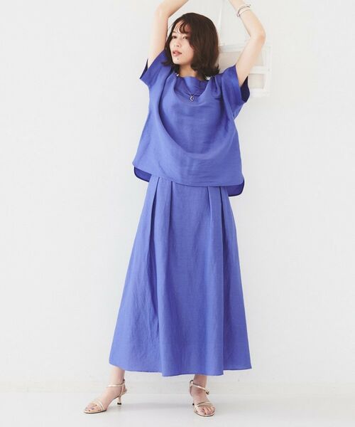 UNTITLED / アンタイトル ロング・マキシ丈スカート | 【セットアップ可能/手洗い可】リネン混フレアスカート | 詳細28