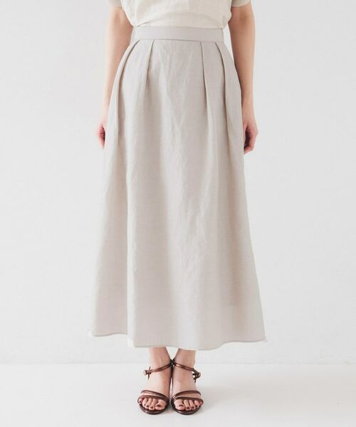 UNTITLED / アンタイトル ロング・マキシ丈スカート | 【セットアップ可能/手洗い可】リネン混フレアスカート | 詳細30