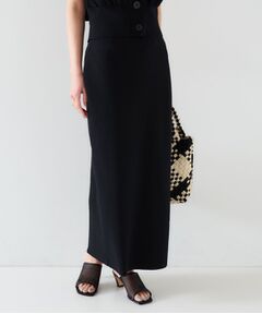 新品！アンタイトル黒 ひざ丈スカート ボタン3つ付き Skirt【UNTITLED､スカート】 | UNTITLED OFFICIAL SITE（アン