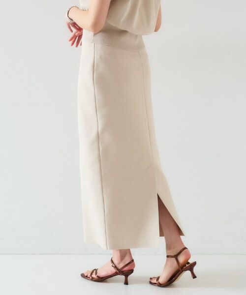 UNTITLED / アンタイトル ロング・マキシ丈スカート | 【セットアップ可能】ペンシルニットスカート | 詳細12