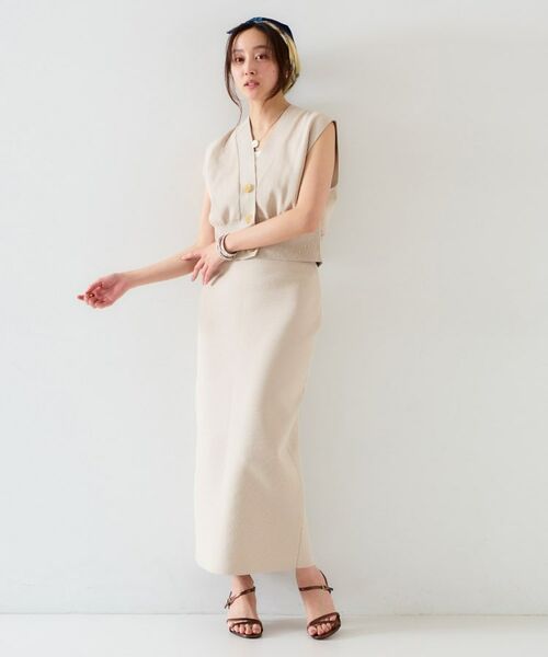 UNTITLED / アンタイトル ロング・マキシ丈スカート | 【セットアップ可能】ペンシルニットスカート | 詳細13