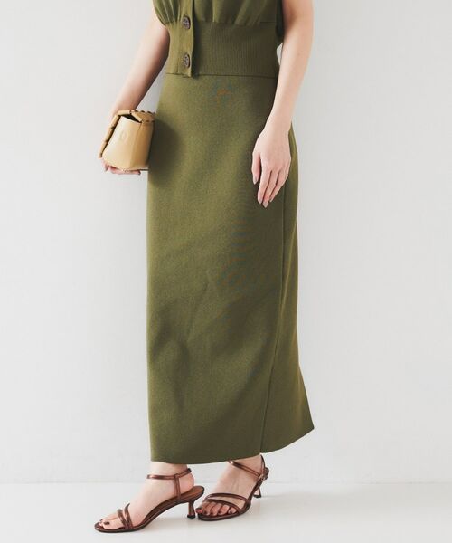 UNTITLED / アンタイトル ロング・マキシ丈スカート | 【セットアップ可能】ペンシルニットスカート | 詳細7