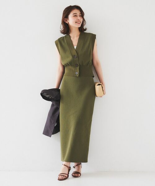 UNTITLED / アンタイトル ロング・マキシ丈スカート | 【セットアップ可能】ペンシルニットスカート | 詳細9