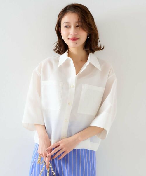 UNTITLED / アンタイトル シャツ・ブラウス | 【セットアップ可能】オーガンジーボクシーシャツ | 詳細2