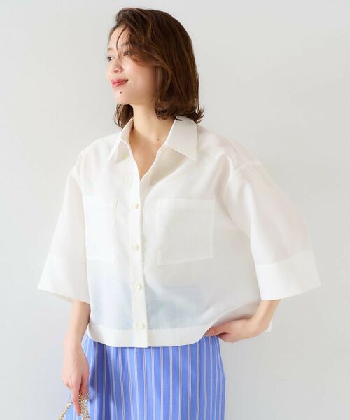 UNTITLED / アンタイトル シャツ・ブラウス | 【セットアップ可能】オーガンジーボクシーシャツ | 詳細3