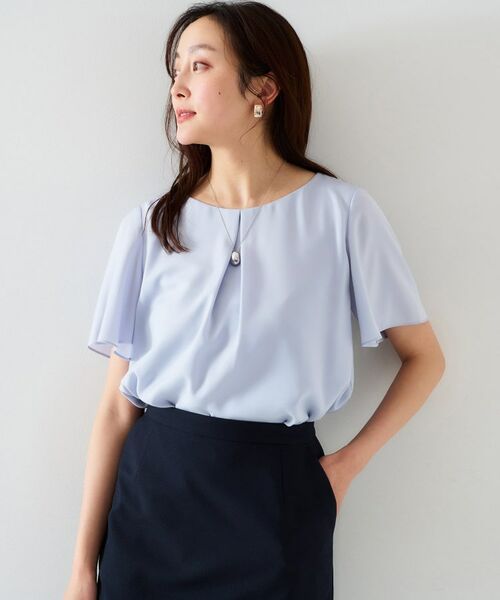 UNTITLED / アンタイトル シャツ・ブラウス | 【通勤/二の腕カバー】フロントタックブラウス | 詳細18