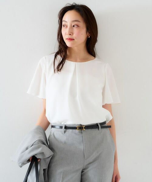 UNTITLED / アンタイトル シャツ・ブラウス | 【通勤/二の腕カバー】フロントタックブラウス | 詳細2