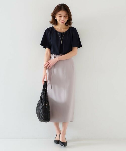 UNTITLED / アンタイトル シャツ・ブラウス | 【通勤/二の腕カバー】フロントタックブラウス | 詳細24