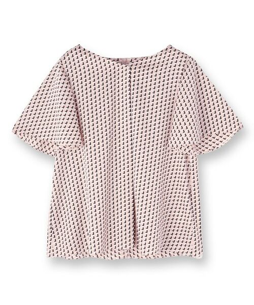 UNTITLED / アンタイトル シャツ・ブラウス | 【通勤/二の腕カバー】ジオメトリック柄 Vネックブラウス | 詳細1