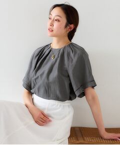 レディース シャツ・ブラウス（条件：リネン、グレー系、在庫