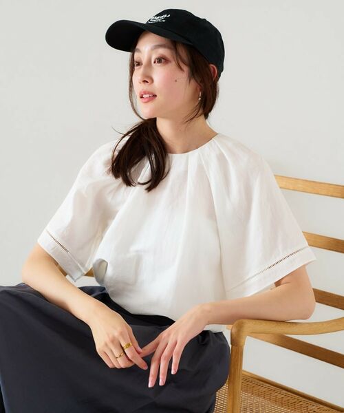 UNTITLED / アンタイトル シャツ・ブラウス | 【セットアップ可能】リネン混 タックブラウス | 詳細2