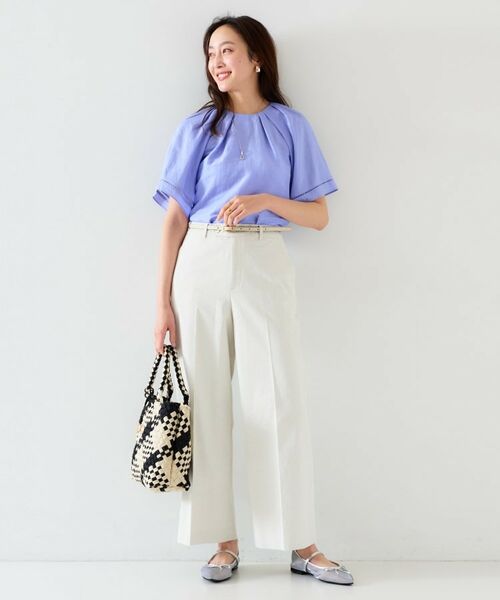 UNTITLED / アンタイトル シャツ・ブラウス | 【セットアップ可能】リネン混 タックブラウス | 詳細26