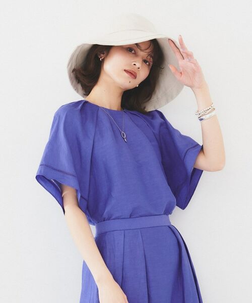 UNTITLED / アンタイトル シャツ・ブラウス | 【セットアップ可能】リネン混 タックブラウス | 詳細29