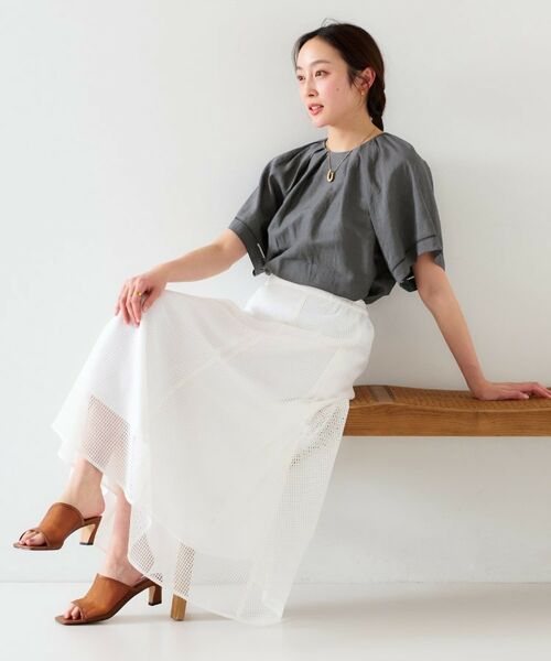 UNTITLED / アンタイトル シャツ・ブラウス | 【セットアップ可能】リネン混 タックブラウス | 詳細8