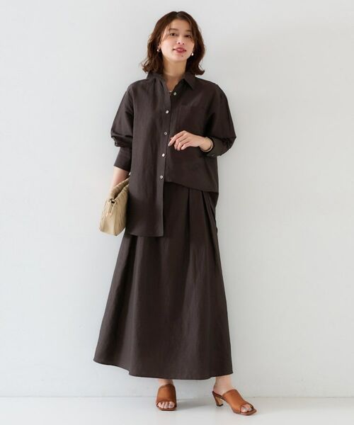 UNTITLED / アンタイトル シャツ・ブラウス | 【セットアップ可能/手洗い可】リネン混 ベーシックシャツ | 詳細13