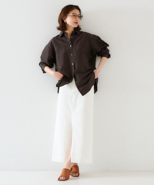 UNTITLED / アンタイトル シャツ・ブラウス | 【セットアップ可能/手洗い可】リネン混 ベーシックシャツ | 詳細14