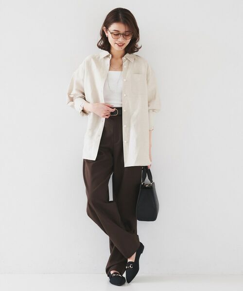UNTITLED / アンタイトル シャツ・ブラウス | 【セットアップ可能/手洗い可】リネン混 ベーシックシャツ | 詳細18