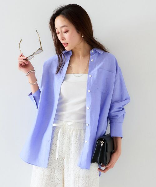 UNTITLED / アンタイトル シャツ・ブラウス | 【セットアップ可能/手洗い可】リネン混 ベーシックシャツ | 詳細26