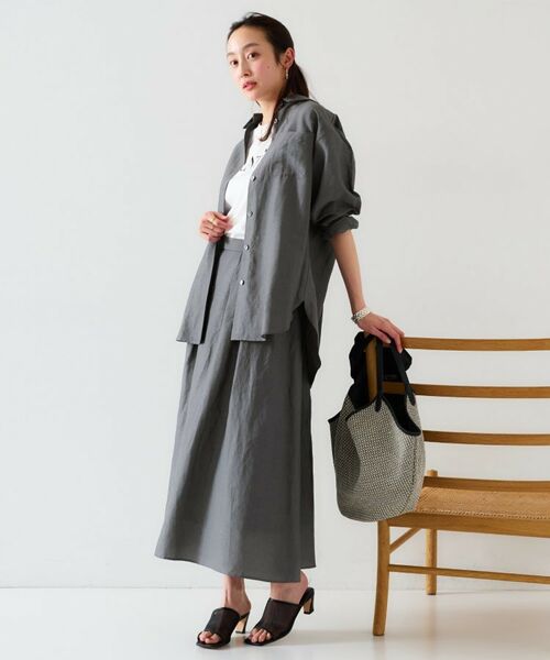 UNTITLED / アンタイトル シャツ・ブラウス | 【セットアップ可能/手洗い可】リネン混 ベーシックシャツ | 詳細9