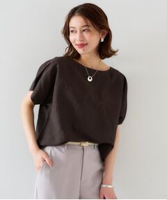 UNTITLED / アンタイトル シャツ・ブラウス | 【セットアップ可能/手洗い可】リネン混 ボートネックTブラウス