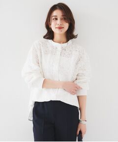 UNTITLED / アンタイトル シャツ・ブラウス | 【セットアップ可能/トレンド】クロシェ風レースシャツ