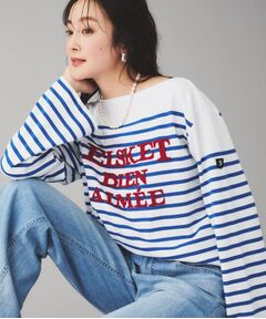 UNTITLED / アンタイトル カットソー | 【BLANC basque】バスクボーダー×刺繍プルオーバー