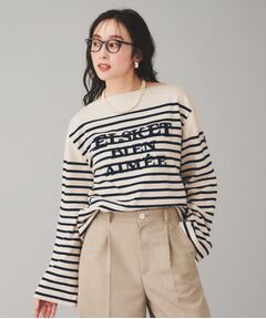 UNTITLED / アンタイトル カットソー | 【BLANC basque】バスクボーダー×刺繍プルオーバー