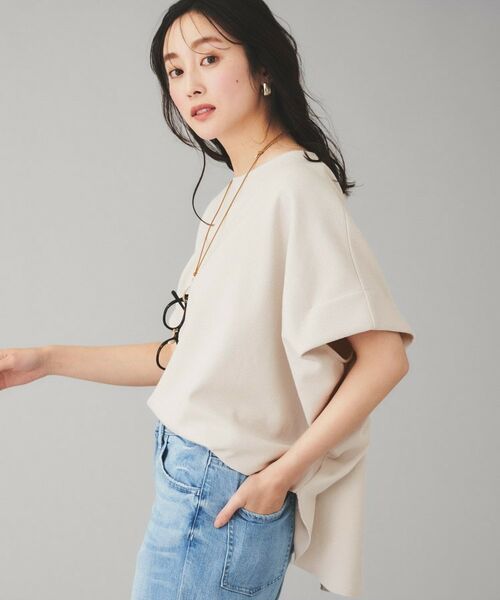 UNTITLED / アンタイトル カットソー | 【Munich】ダブルフェイスブークレータックショルダートップス | 詳細3