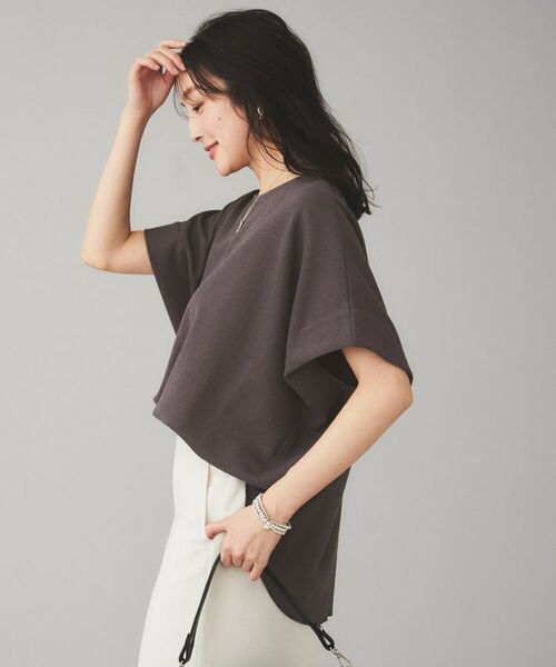 UNTITLED / アンタイトル カットソー | 【Munich】ダブルフェイスブークレータックショルダートップス | 詳細6