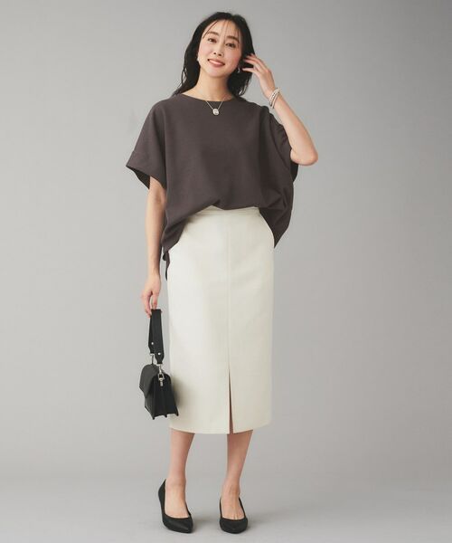 UNTITLED / アンタイトル カットソー | 【Munich】ダブルフェイスブークレータックショルダートップス | 詳細7