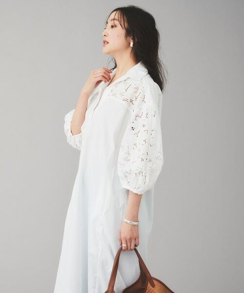 UNTITLED / アンタイトル ロング・マキシ丈ワンピース | 【TICCA】フラワーレースパフスリーブワンピース | 詳細3