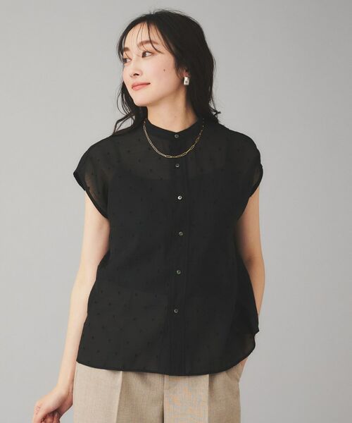 UNTITLED / アンタイトル シャツ・ブラウス | 【TICCA】ドットエンブロイダリーフレンチシャツ | 詳細6