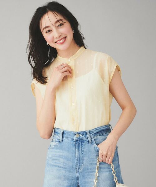 TICCA】ドットエンブロイダリーフレンチシャツ (シャツ TICCA】ドットエンブロイダリーフレンチシャツ (シャツ