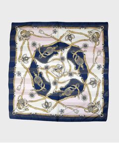 UNTITLED / アンタイトル バンダナ・スカーフ | 【手洗い／88cm正方形】シアー素材チェーン柄スカーフ