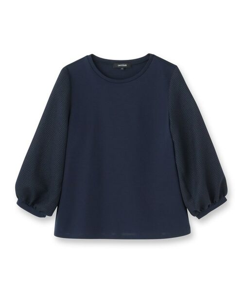 UNTITLED / アンタイトル カットソー | 【二の腕カバー/オンオフ】袖シアー ドッキングプルオーバー | 詳細1