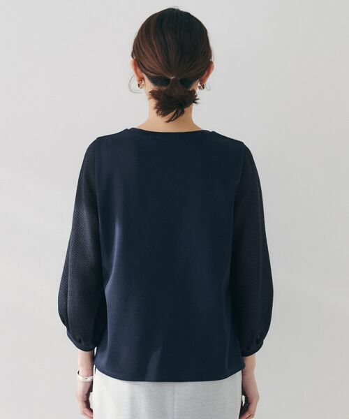 UNTITLED / アンタイトル カットソー | 【二の腕カバー/オンオフ】袖シアー ドッキングプルオーバー | 詳細15