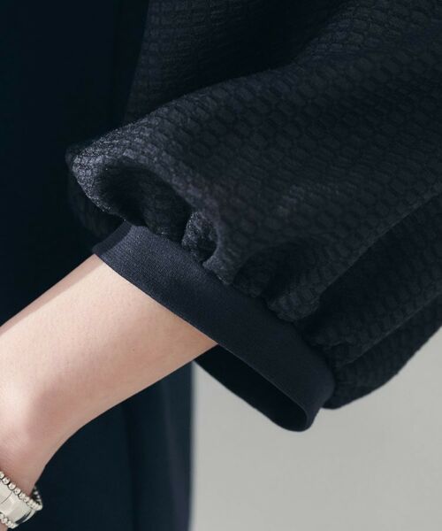 UNTITLED / アンタイトル カットソー | 【二の腕カバー/オンオフ】袖シアー ドッキングプルオーバー | 詳細18