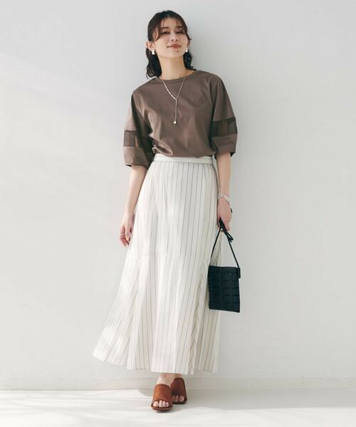 UNTITLED / アンタイトル カットソー | 【二の腕カバー/接触冷感】袖オーガンジープルオーバー | 詳細12