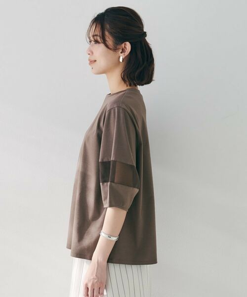 UNTITLED / アンタイトル カットソー | 【二の腕カバー/接触冷感】袖オーガンジープルオーバー | 詳細15